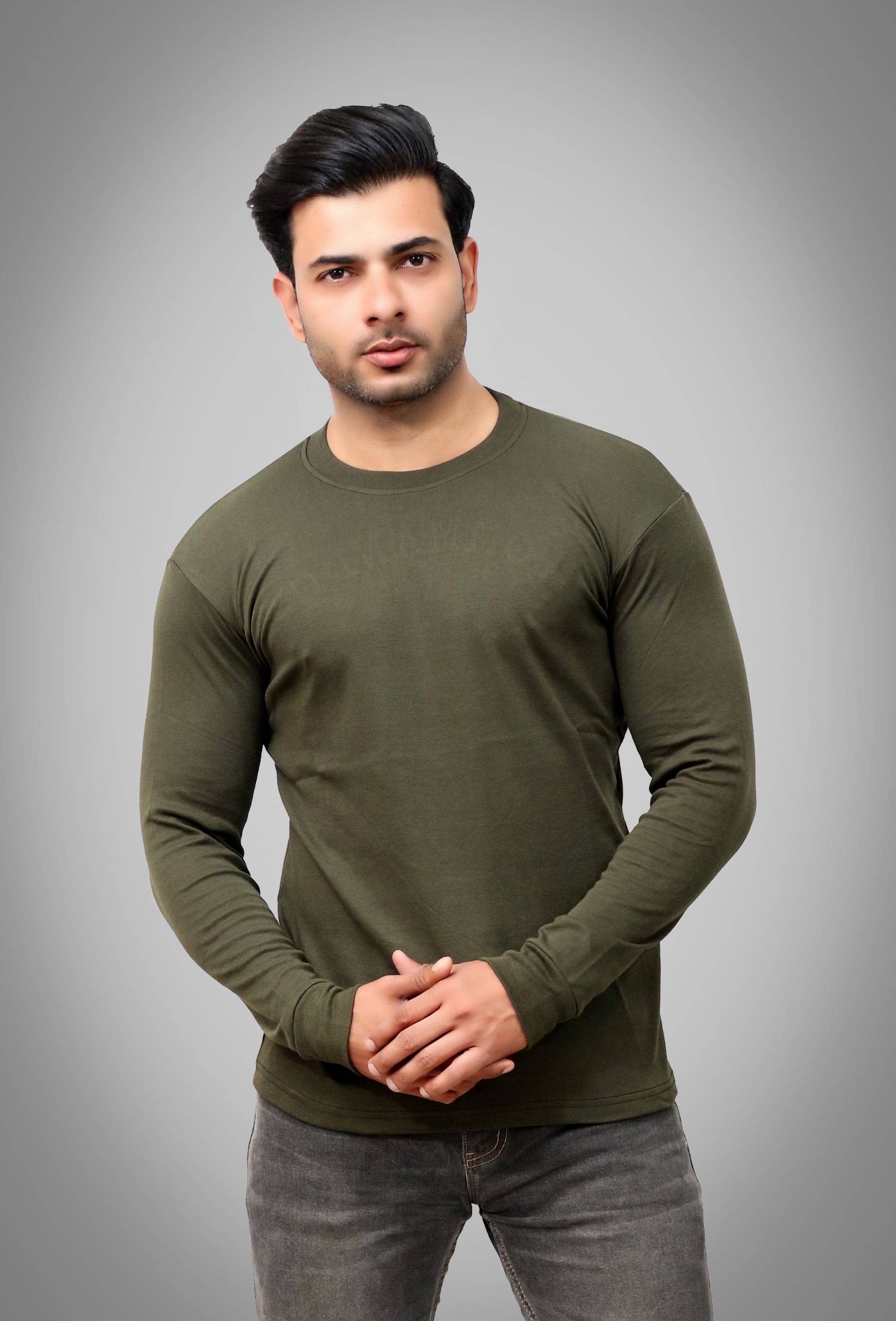 SI-squad - Olive Green Cotton Regular Fit Men's T-Shirt ( Pack of 1 ) SI-squad - Olive Green Cotton Regular Fit Men's T-Shirt ( Pack of 1 )
