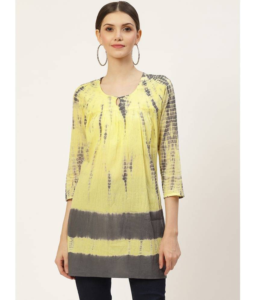 Kbz Women's Cotton A-Line Top ( Yellow ) Kbz Women's Cotton A-Line Top ( Yellow )