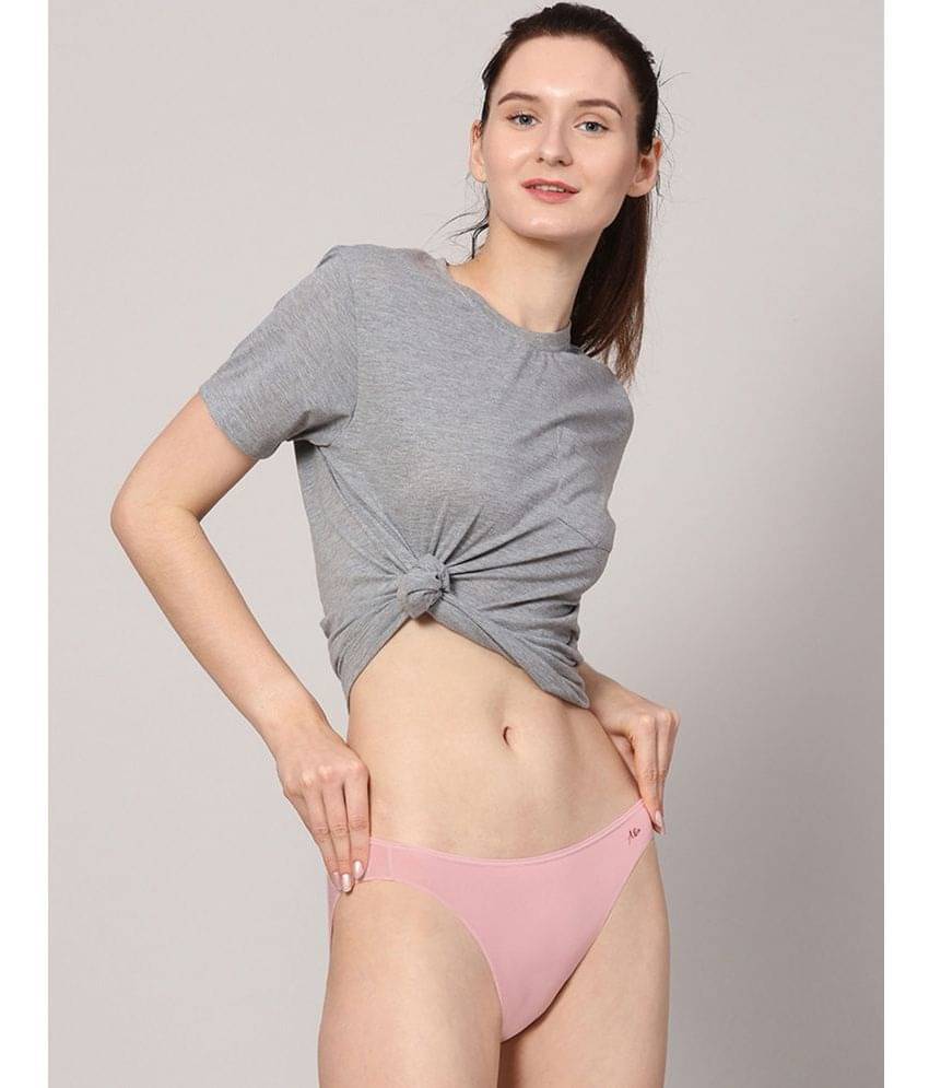     			AshleyandAlvis Modal Solid Women's Bikini ( Pink )