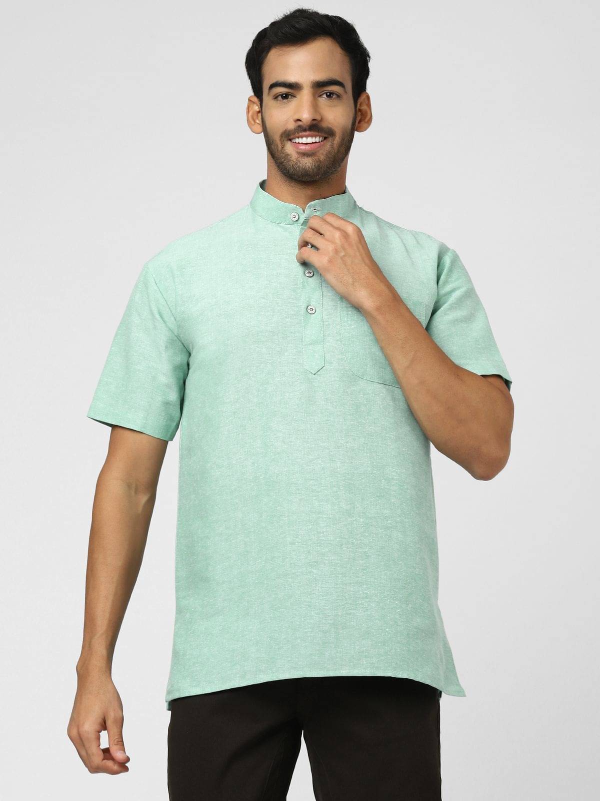     			DESHBANDHU DBK - Green Cotton Men's Kurta ( Single )