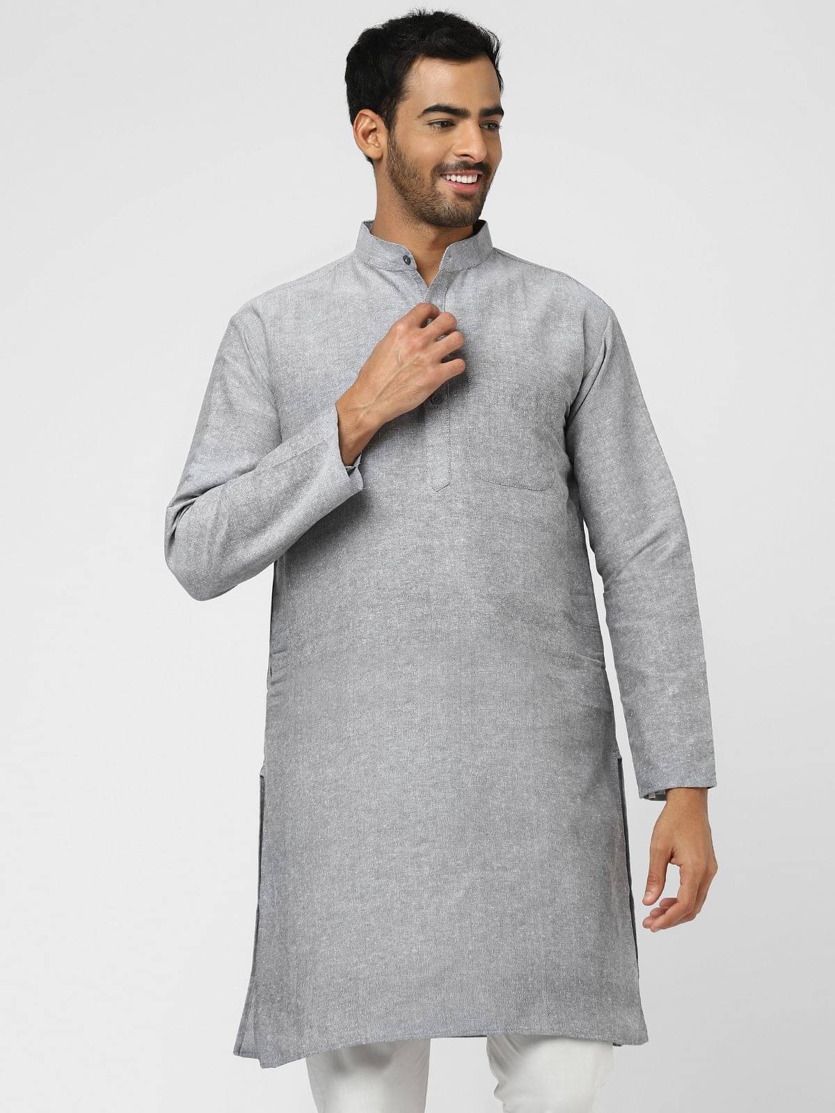 DESHBANDHU DBK - Grey Cotton Men's Regular Kurta ( Pack of 1 ) DESHBANDHU DBK - Grey Cotton Men's Regular Kurta ( Pack of 1 )