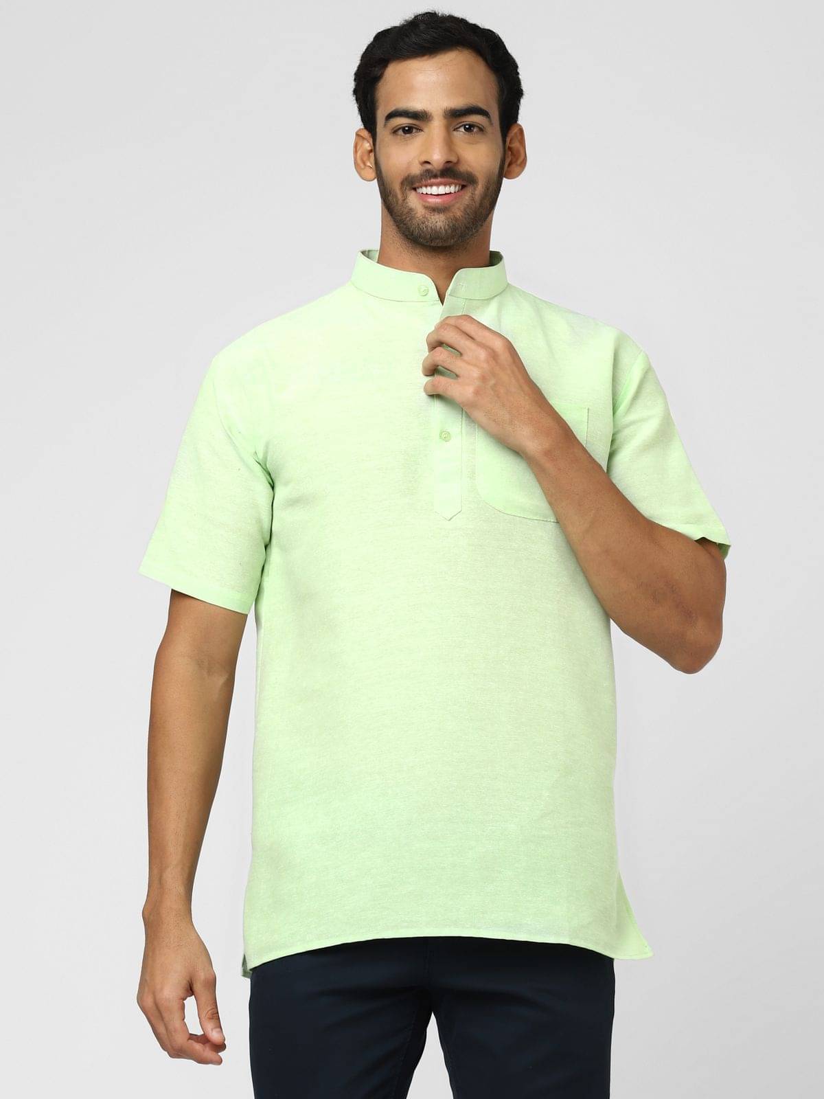 DESHBANDHU DBK - Olive Green Cotton Men's Regular Kurta ( Pack of 1 ) DESHBANDHU DBK - Olive Green Cotton Men's Regular Kurta ( Pack of 1 )