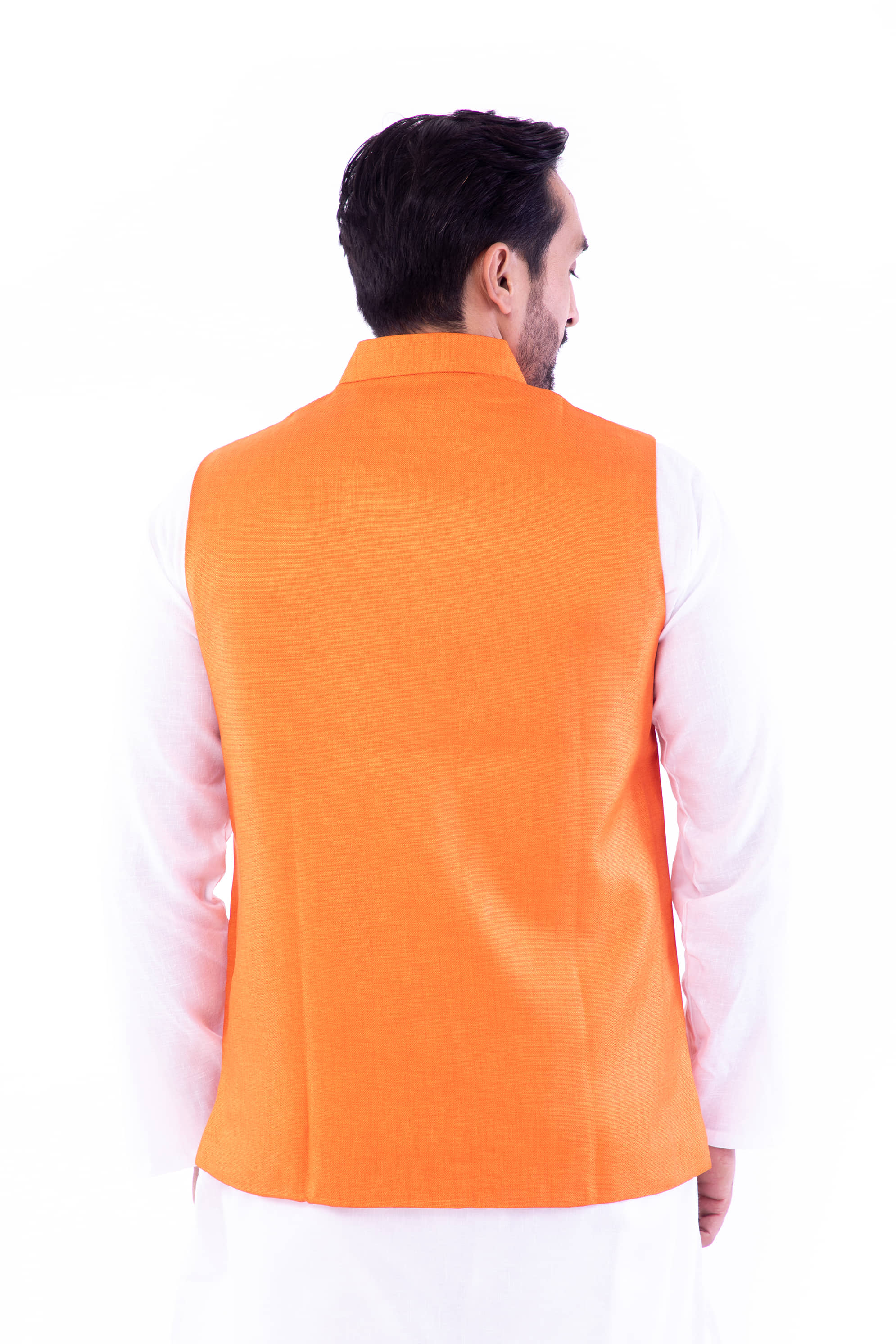 DESHBANDHU DBK Orange Jute Nehru Jacket Single Pack - Jackets & Coats | Buy online on ZillyBuy