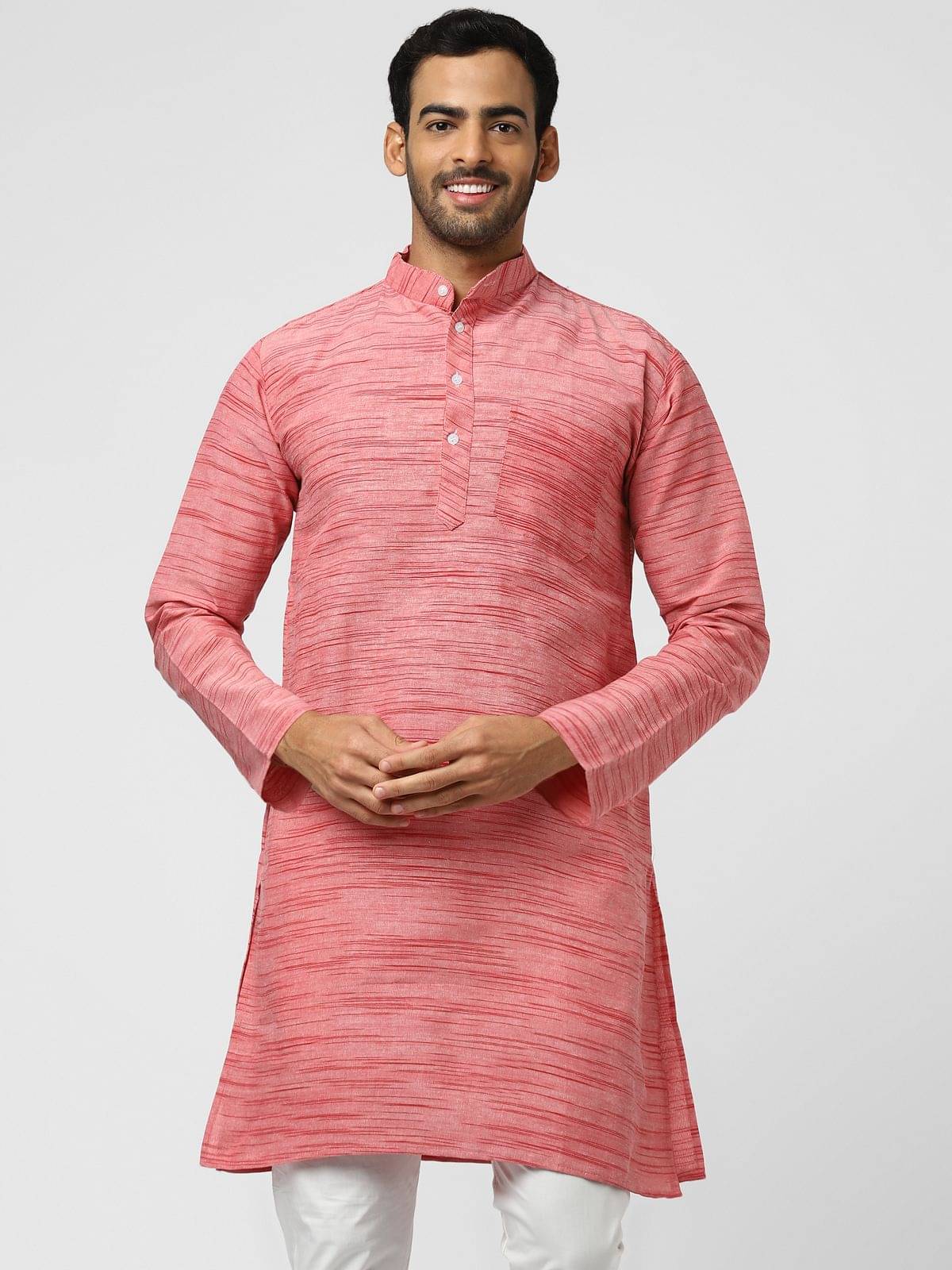     			DESHBANDHU DBK - Pink Cotton Blend Men's Regular Kurta ( Pack of 1 )