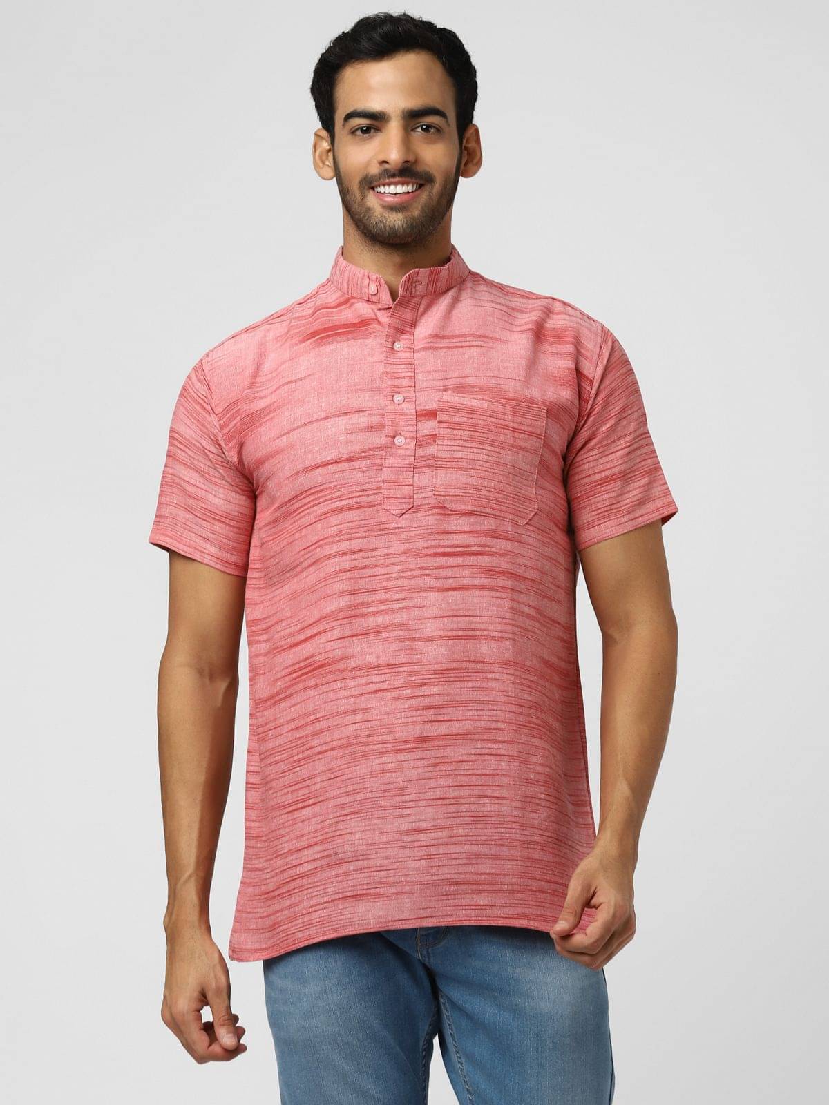     			DESHBANDHU DBK - Pink Cotton Men's Regular Kurta ( Pack of 1 )