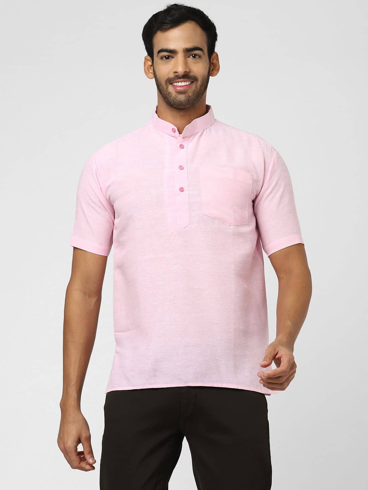 DESHBANDHU DBK - Pink Cotton Men's Regular Kurta ( Pack of 1 ) - Kurtas & Kurta Sets | Buy online on ZillyBuy
