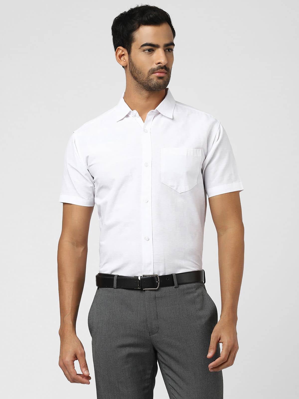 DESHBANDHU DBK - White Cotton Regular Fit Men's Casual Shirt (Pack of 1 )