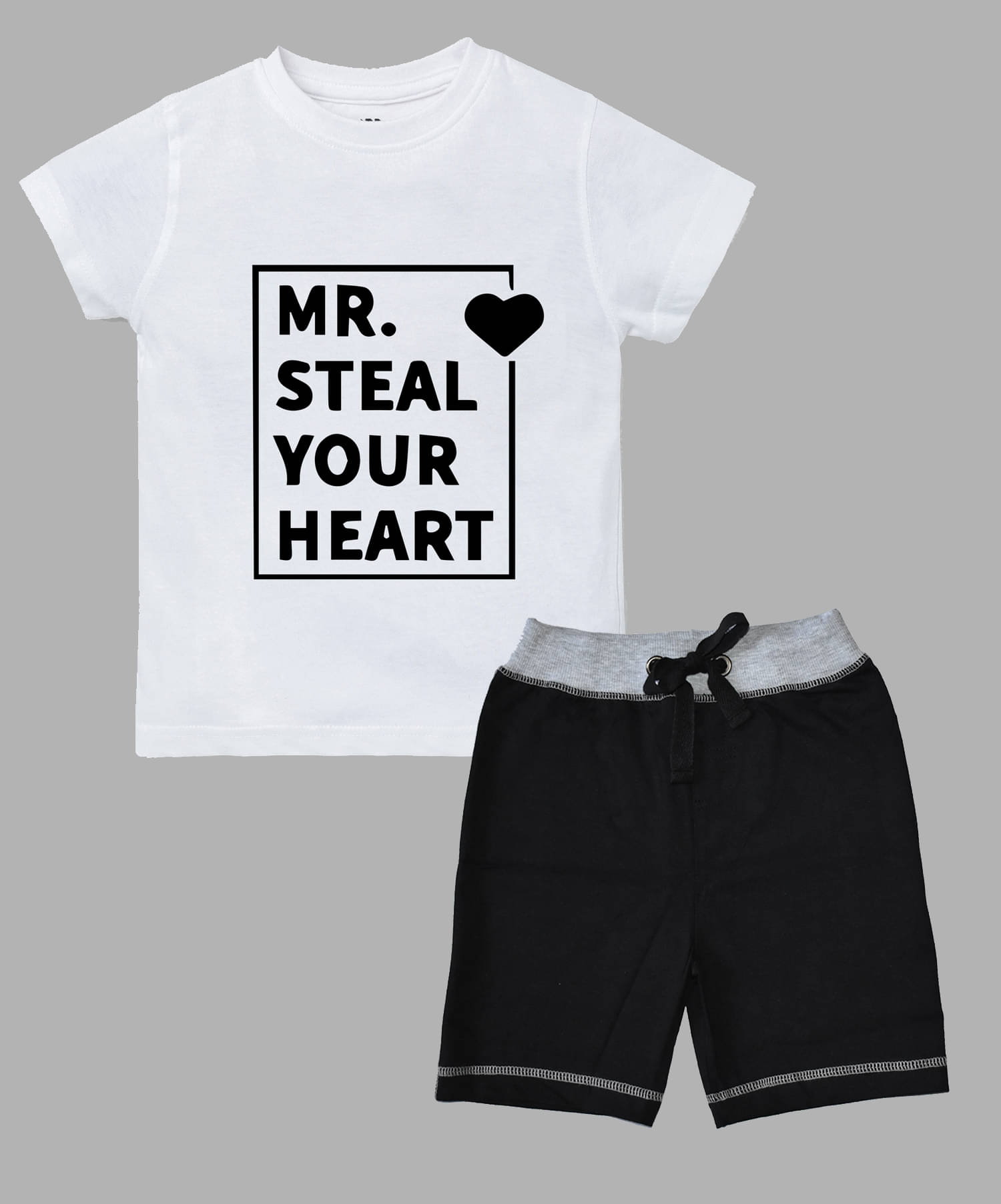 ETCHED DESIGN Pack of 1 Boys Cotton T-Shirt & Shorts Set ( Multicolor ) ETCHED DESIGN Pack of 1 Boys Cotton T-Shirt & Shorts Set ( Multicolor )