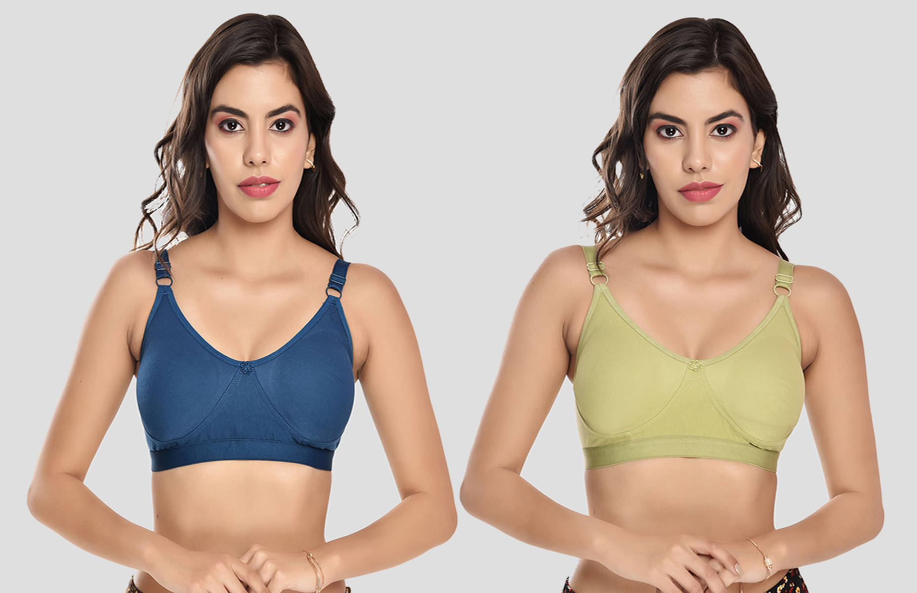 Elina Pack of 2 Cotton Non Padded Women's T-Shirt Bra ( Fluorescent Green ) Elina Pack of 2 Cotton Non Padded Women's T-Shirt Bra ( Fluorescent Green )