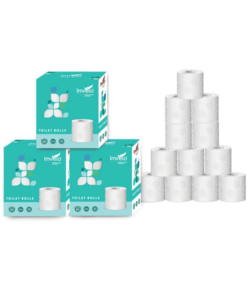 Imvelo - Paper Disposable Toilet Rolls ( Pack of 3 ) Imvelo - Paper Disposable Toilet Rolls ( Pack of 3 )