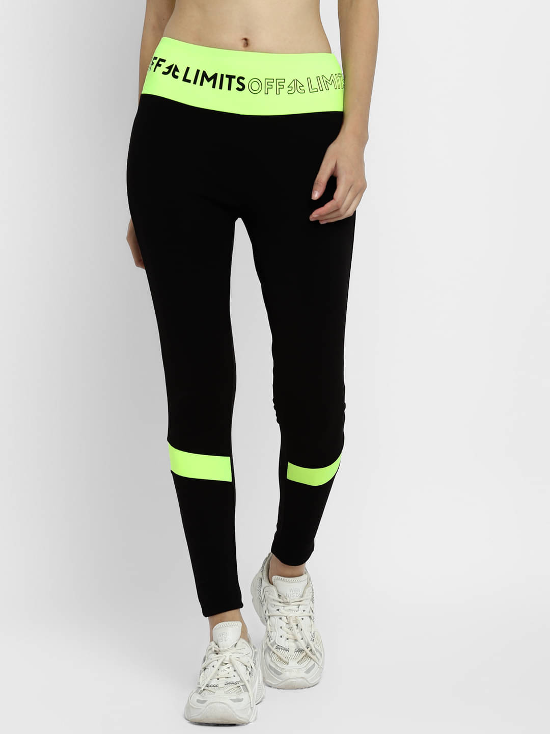     			OFF LIMITS - Black Polyester Slim Fit Women's Sports Tights ( Pack of 1 )