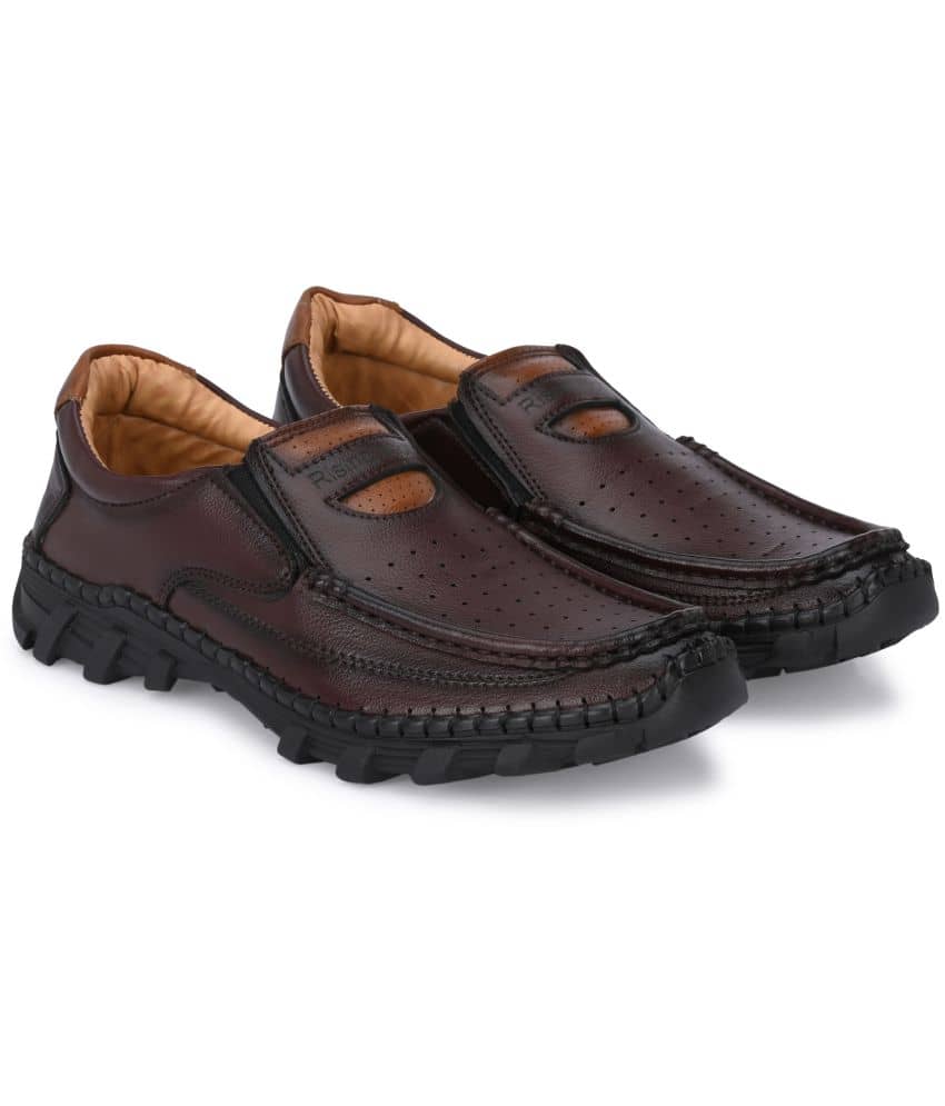 Rising Wolf - Brown Men's Slip On Formal Shoes - Formal Shoes | Buy online on ZillyBuy