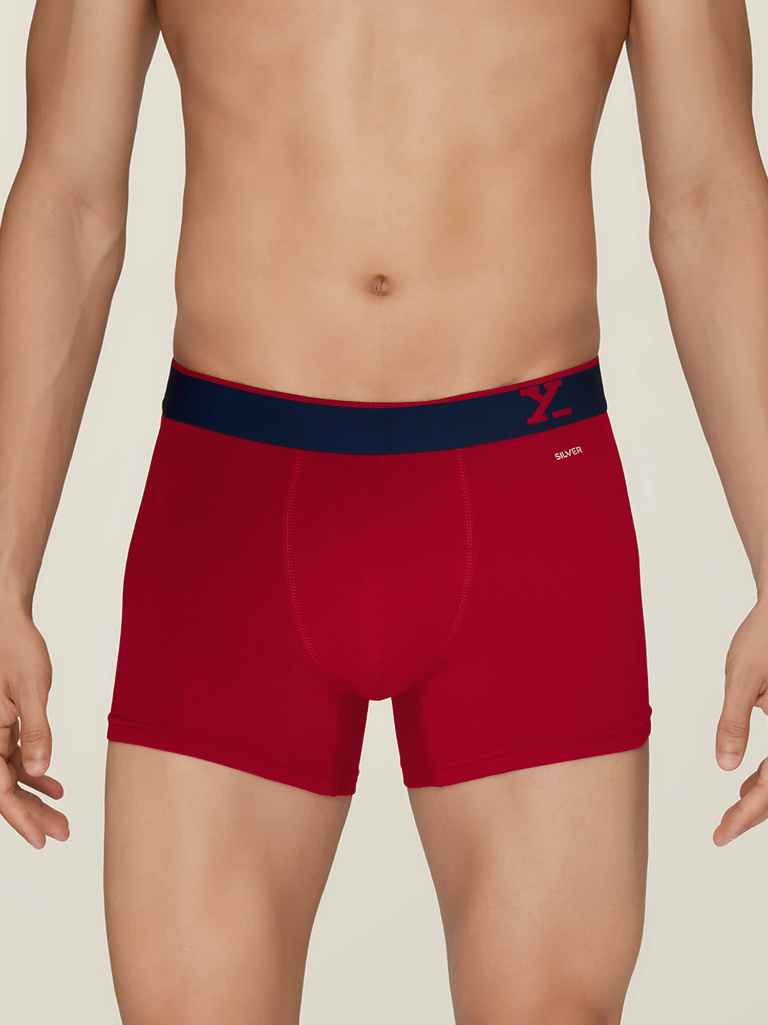 XYXX Pack of 1 Cotton Trunks For Men's ( Red )