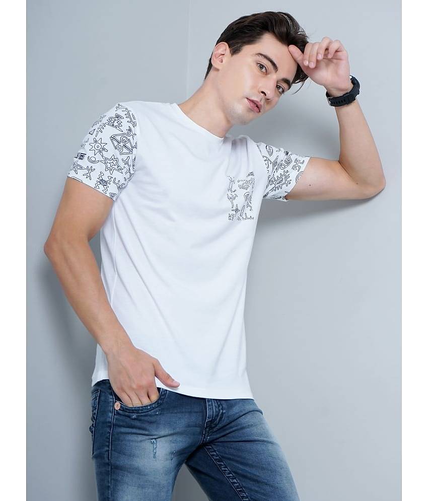 Paul Street Pack of 1 Cotton Slim Fit Men's T-Shirt ( White )