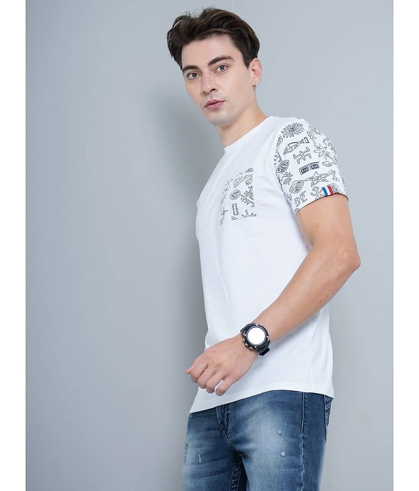 Paul Street Pack of 1 Cotton Slim Fit Men's T-Shirt ( White )