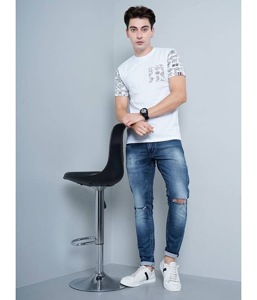 Paul Street Pack of 1 Cotton Slim Fit Men's T-Shirt ( White )