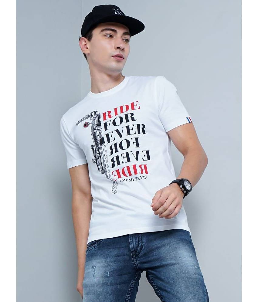 Paul Street Pack of 1 Cotton Slim Fit Men's T-Shirt ( White )