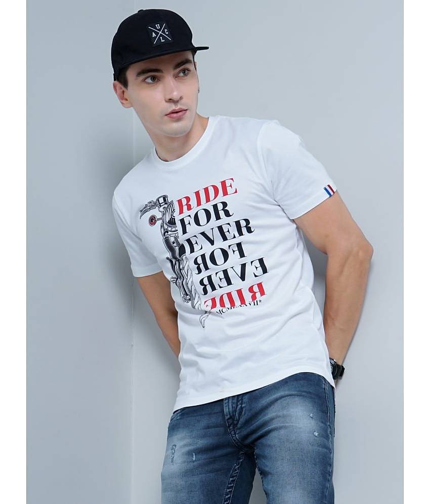 Paul Street Pack of 1 Cotton Slim Fit Men's T-Shirt ( White )