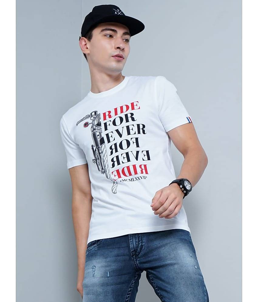 Paul Street Pack of 1 Cotton Slim Fit Men's T-Shirt ( White )