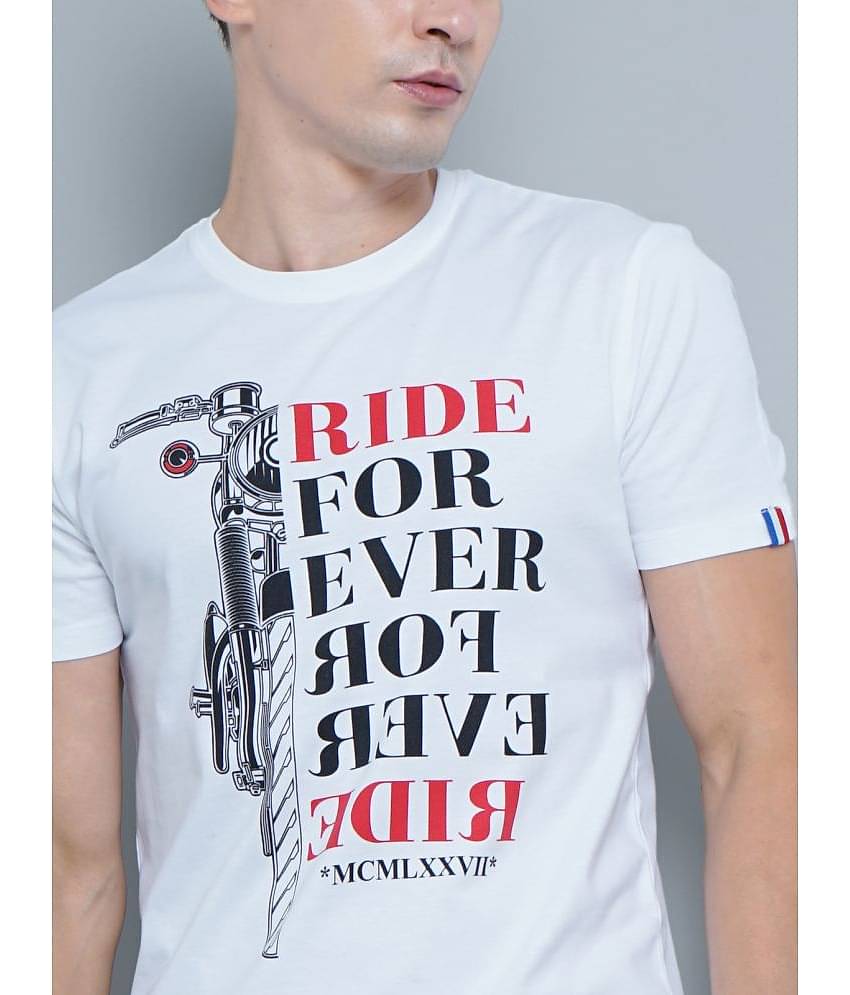 Paul Street Pack of 1 Cotton Slim Fit Men's T-Shirt ( White )