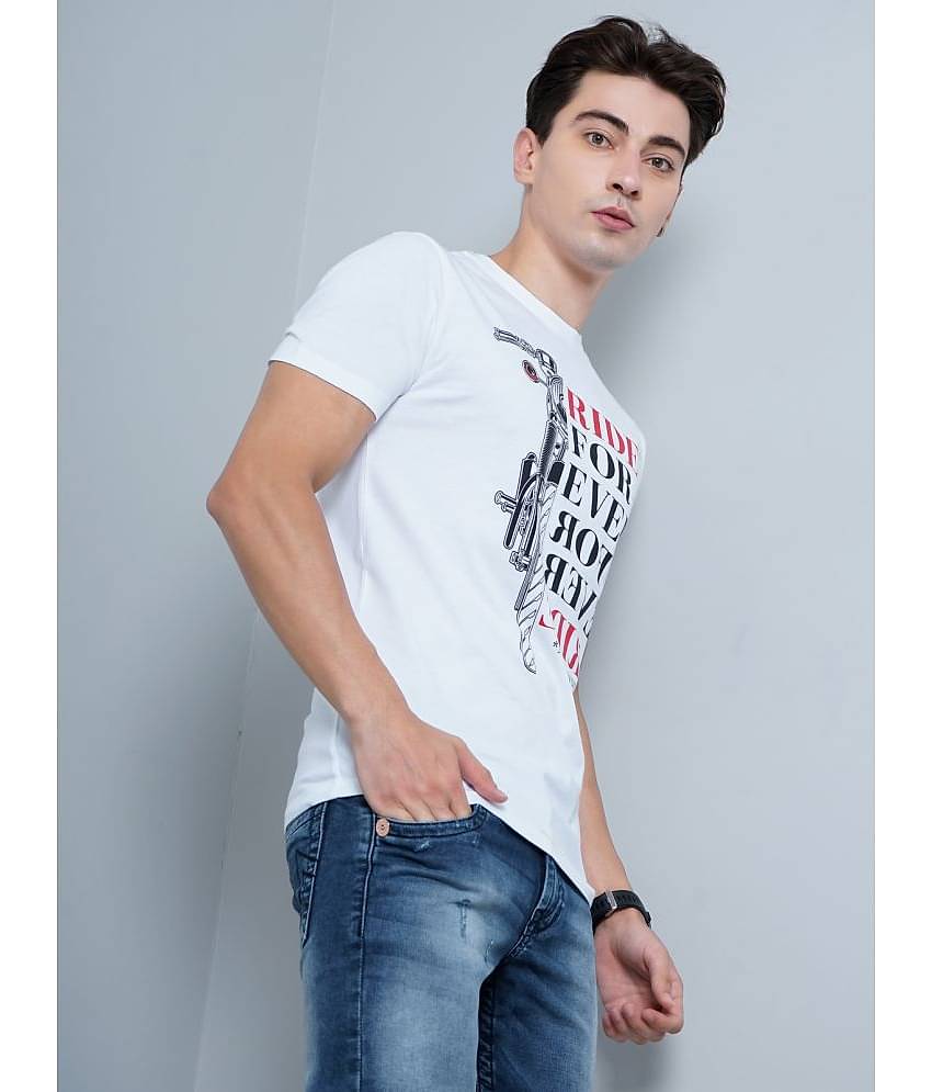 Paul Street Pack of 1 Cotton Slim Fit Men's T-Shirt ( White )