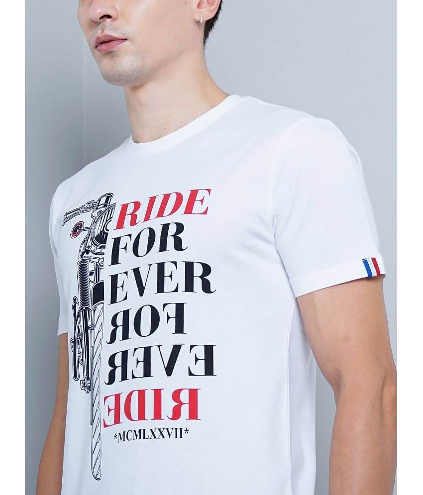 Paul Street Pack of 1 Cotton Slim Fit Men's T-Shirt ( White )