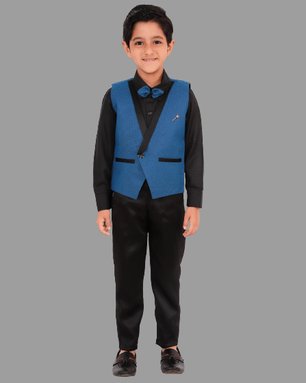 DKGF Fashion Pack of 1 Boys Cotton Blend Shirt & Pants Set ( Blue ) DKGF Fashion Pack of 1 Boys Cotton Blend Shirt & Pants Set ( Blue )