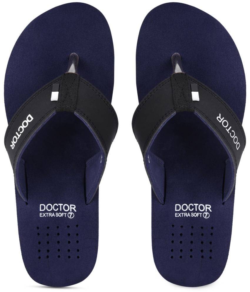     			DOCTOR EXTRA SOFT - Navy Men's Thong Flip Flop