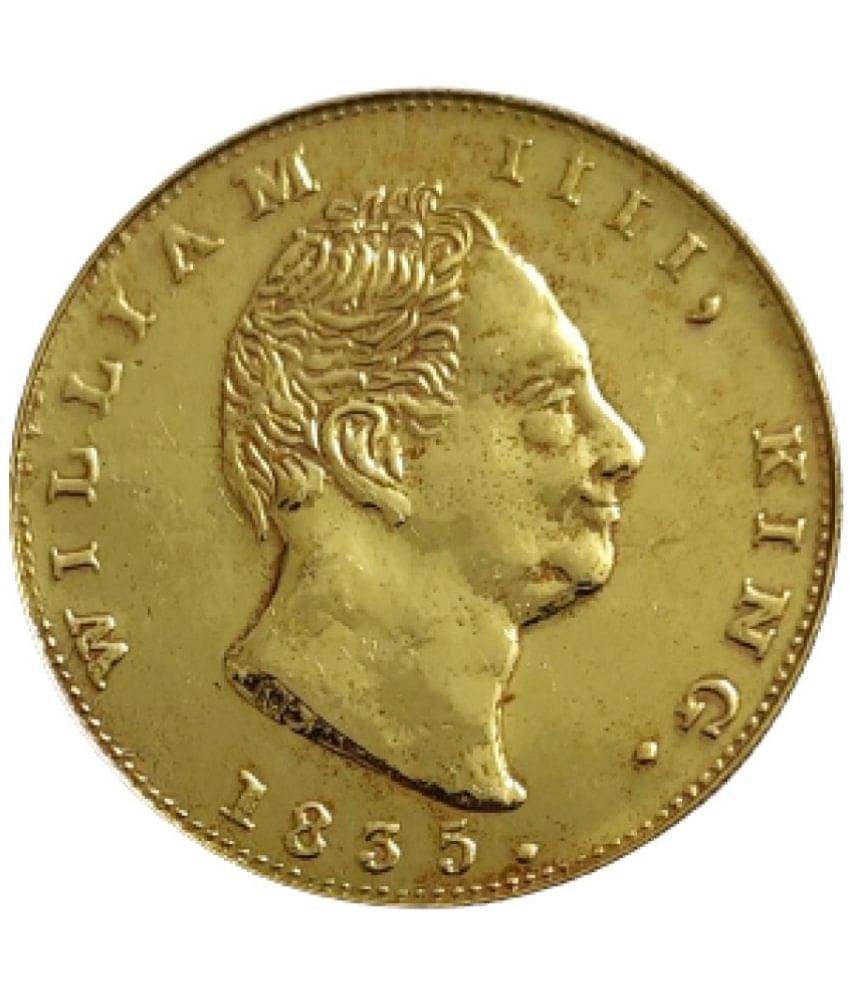 EForest - 2 Mohur Willam 1835 Gold Plated Coin 1 Numismatic Coins EForest - 2 Mohur Willam 1835 Gold Plated Coin 1 Numismatic Coins
