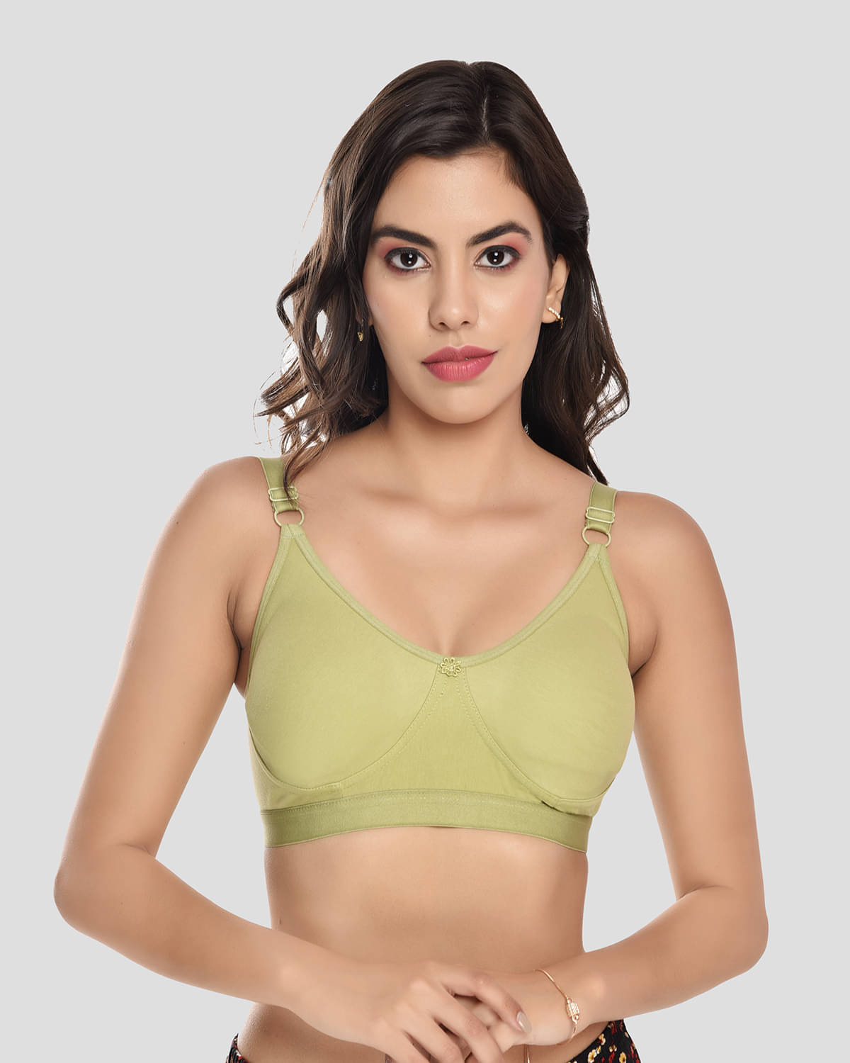     			Elina Cotton Non Padded Women's T-Shirt Bra ( Sea Green )