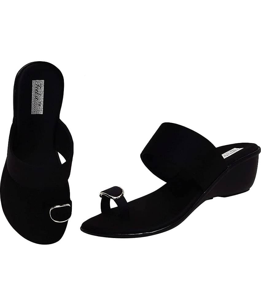 Feel It - Black Women's Slip On Heels