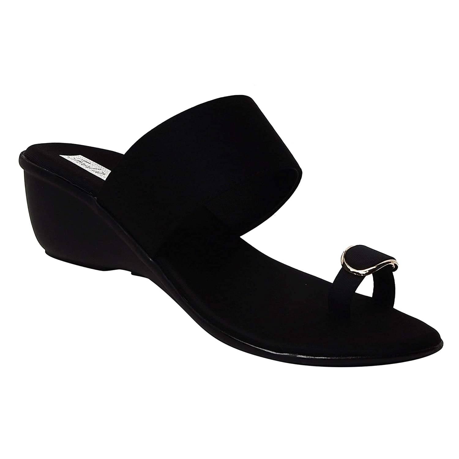     			Feel It - Black Women's Slip On Heels