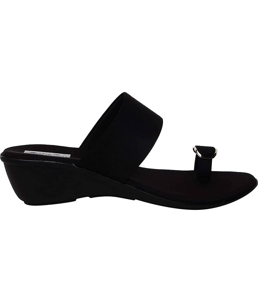 Feel It - Black Women's Slip On Heels
