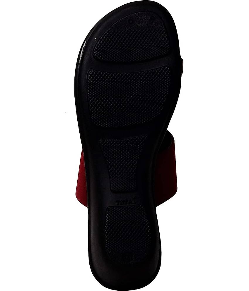Feel It - Red Women's Slip On Heels