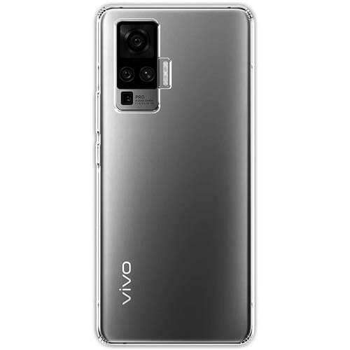 Kosher Traders - Transparent Silicon Plain Cases Compatible For Vivo X50 ( Pack of 1 ) Kosher Traders - Transparent Silicon Plain Cases Compatible For Vivo X50 ( Pack of 1 )