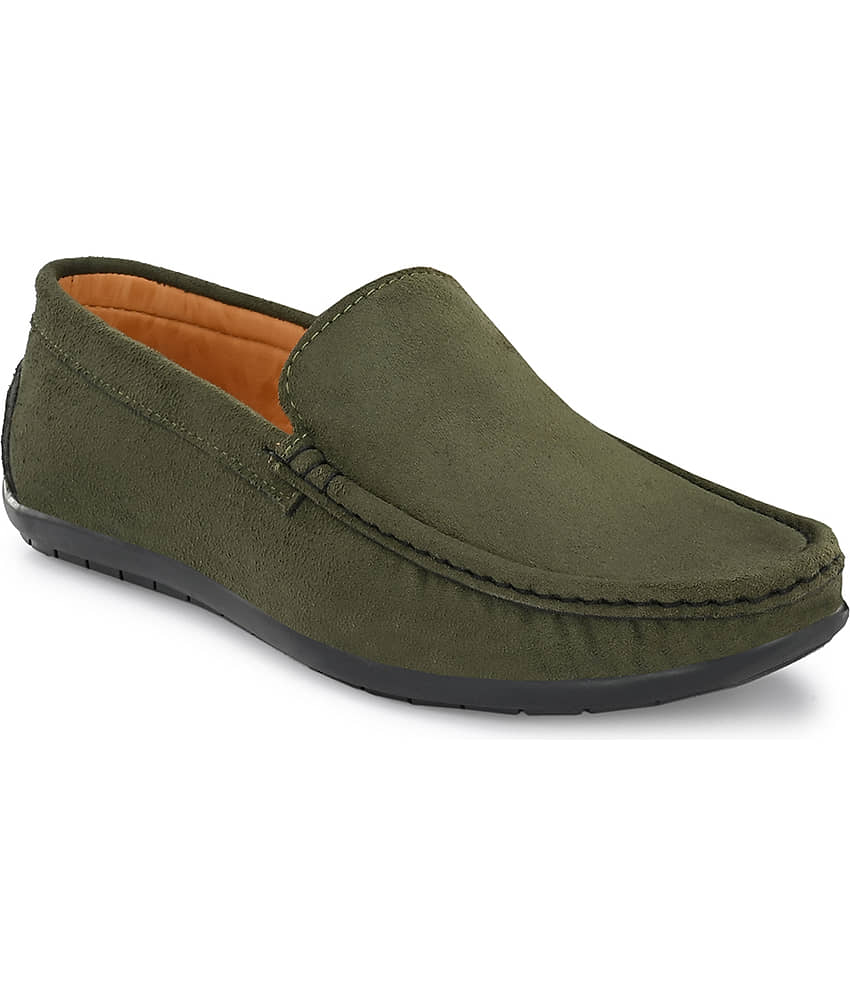 Mactree - Olive Men's Slip on - Formal Shoes | Buy online on ZillyBuy