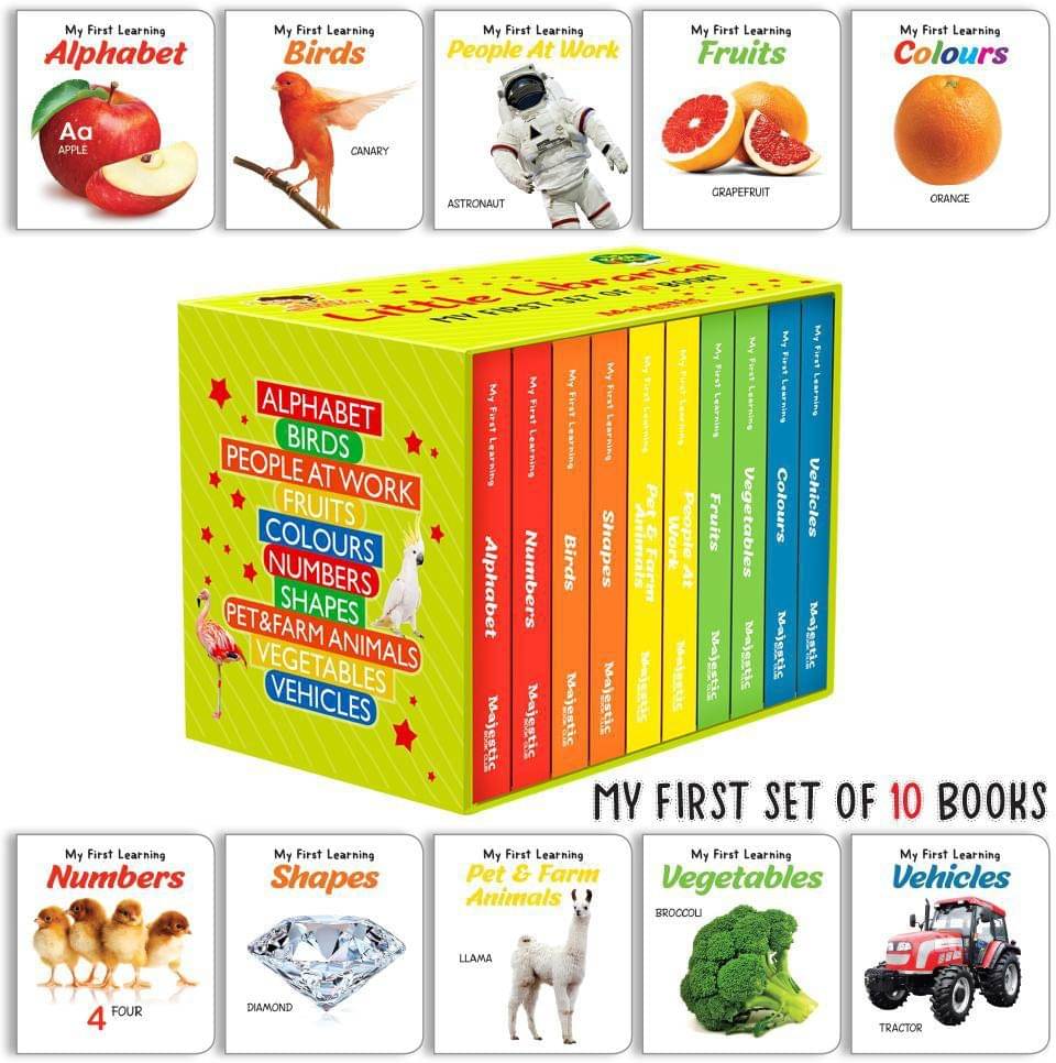     			My First Library: Boxset of 10 Board Books for Kids
