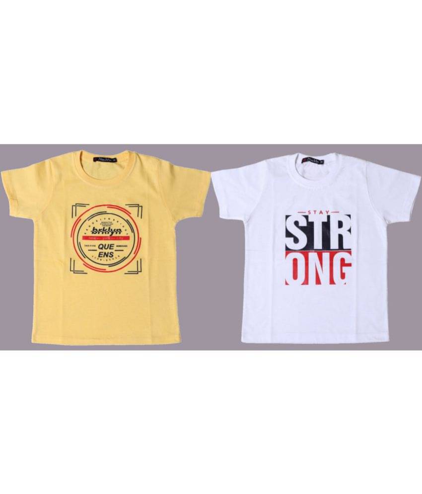     			NEUVIN Pack of 2 Boys Cotton T-Shirt ( Multi Color )