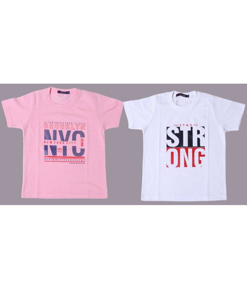     			NEUVIN Pack of 2 Boys Cotton T-Shirt ( Multi Color )
