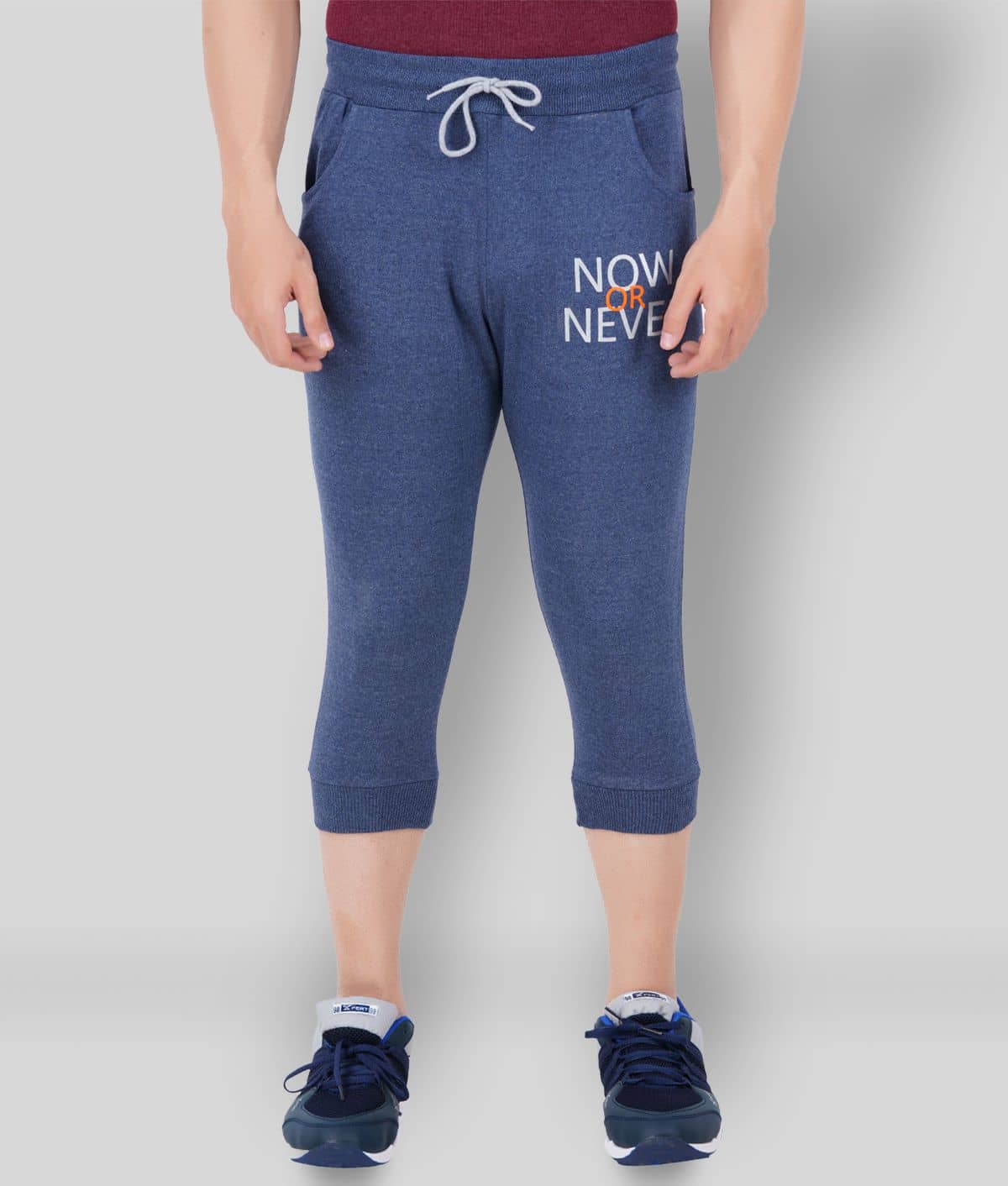 NOW OR NEVER - Black Cotton Blend Men's Three-Fourths ( Pack of 1 ) - Shorts | Buy online on ZillyBuy
