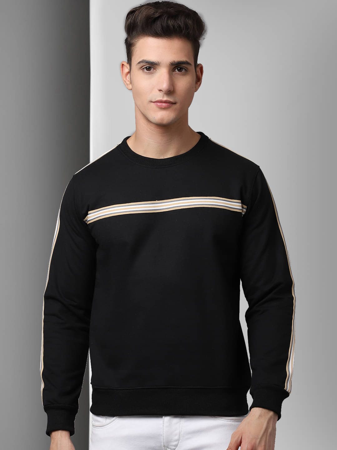 OBAAN - Black Fleece Regular Fit Men's Sweatshirt ( Pack of 1 ) OBAAN - Black Fleece Regular Fit Men's Sweatshirt ( Pack of 1 )