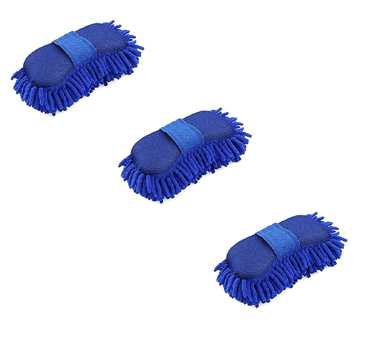 Penyan Microfiber Car Wash Sponge - Microfiber - Lint Free - Scratch Free - Ultra Soft Automobile Cleaning Sponge Pack of 3