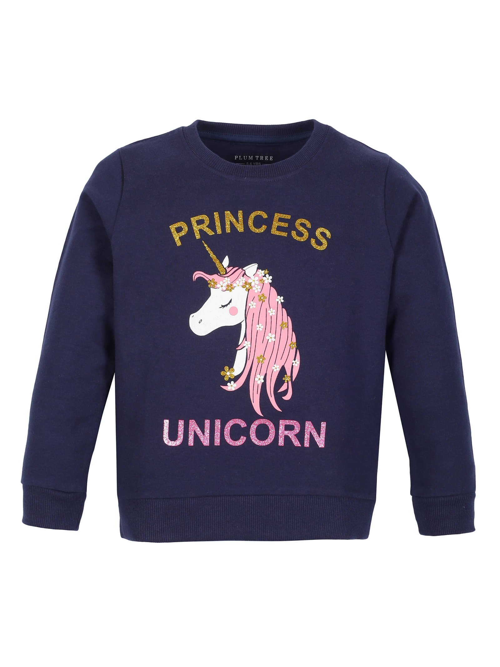     			PLUM TREE Girls Cotton Blend Sweatshirt ( Light Blue )
