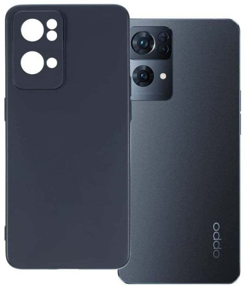 Spectacular Ace - Black Silicon Plain Cases Compatible For Oppo Reno 7 Pro 5G ( Pack of 1 )     			Spectacular Ace - Black Silicon Plain Cases Compatible For Oppo Reno 7 Pro 5G ( Pack of 1 )