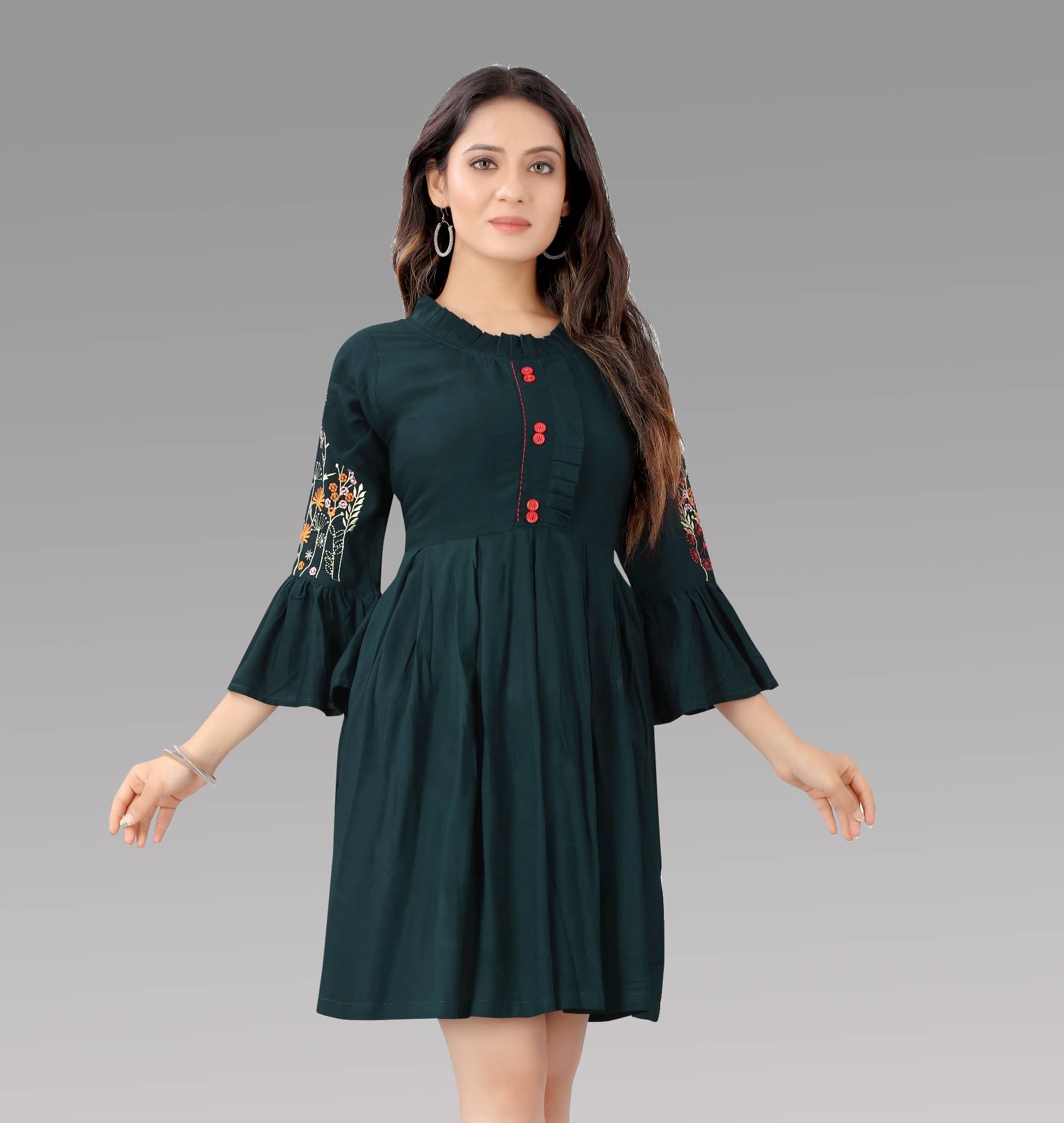 Rayon Short Kurti For Women (Pack of 1) Rayon Short Kurti For Women (Pack of 1)