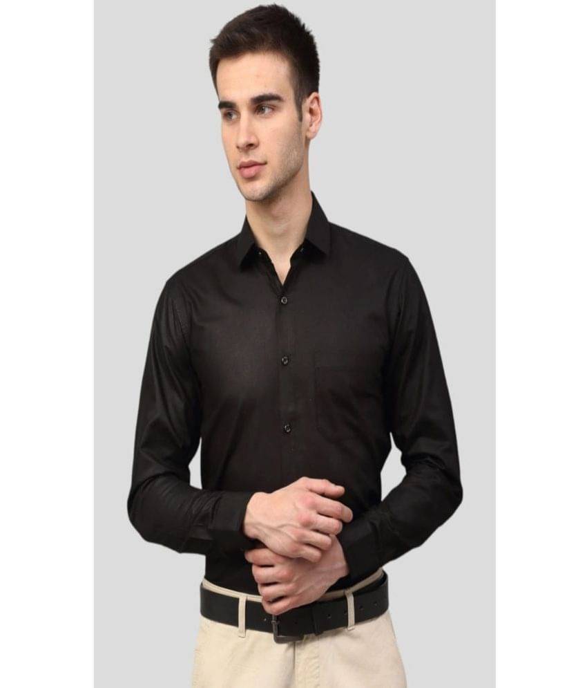     			ABUHUB - Black Cotton Regular Fit Men's Formal Shirt ( Pack of 1 )