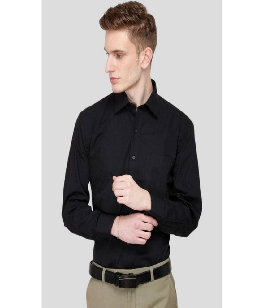     			ABUHUB - Black Cotton Regular Fit Men's Formal Shirt ( Pack of 1 )