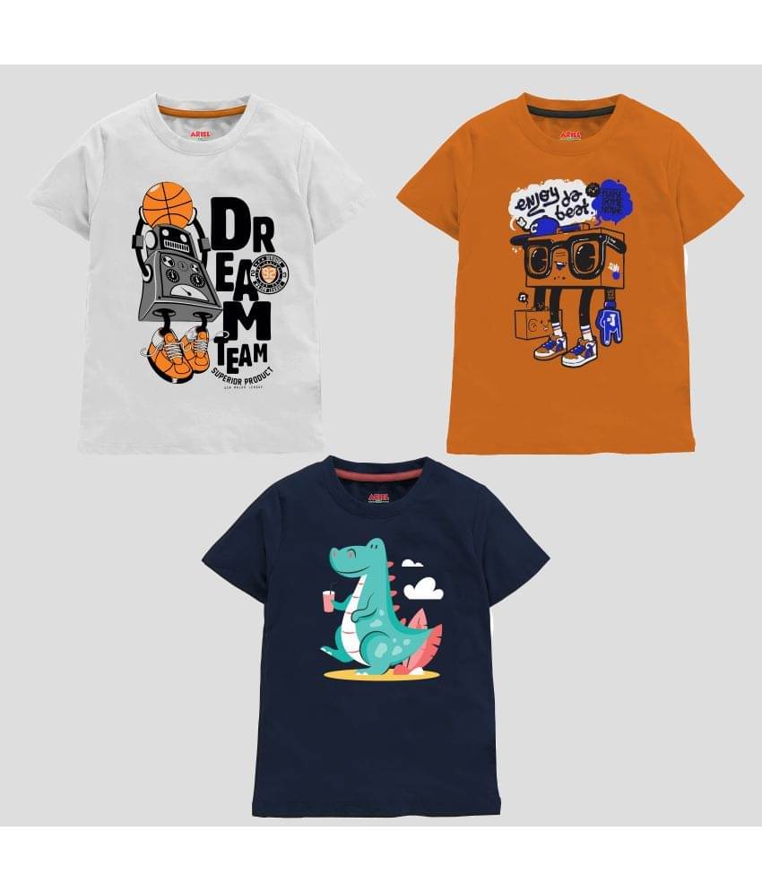     			Ariel Pack of 2 Boys Cotton T-Shirt ( Multicolor )