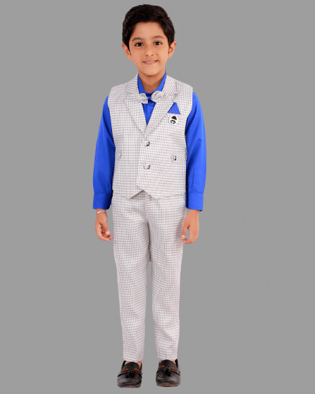 DKGF Fashion Pack of 1 Boys Cotton Blend Shirt & Pants Set ( Blue ) DKGF Fashion Pack of 1 Boys Cotton Blend Shirt & Pants Set ( Blue )