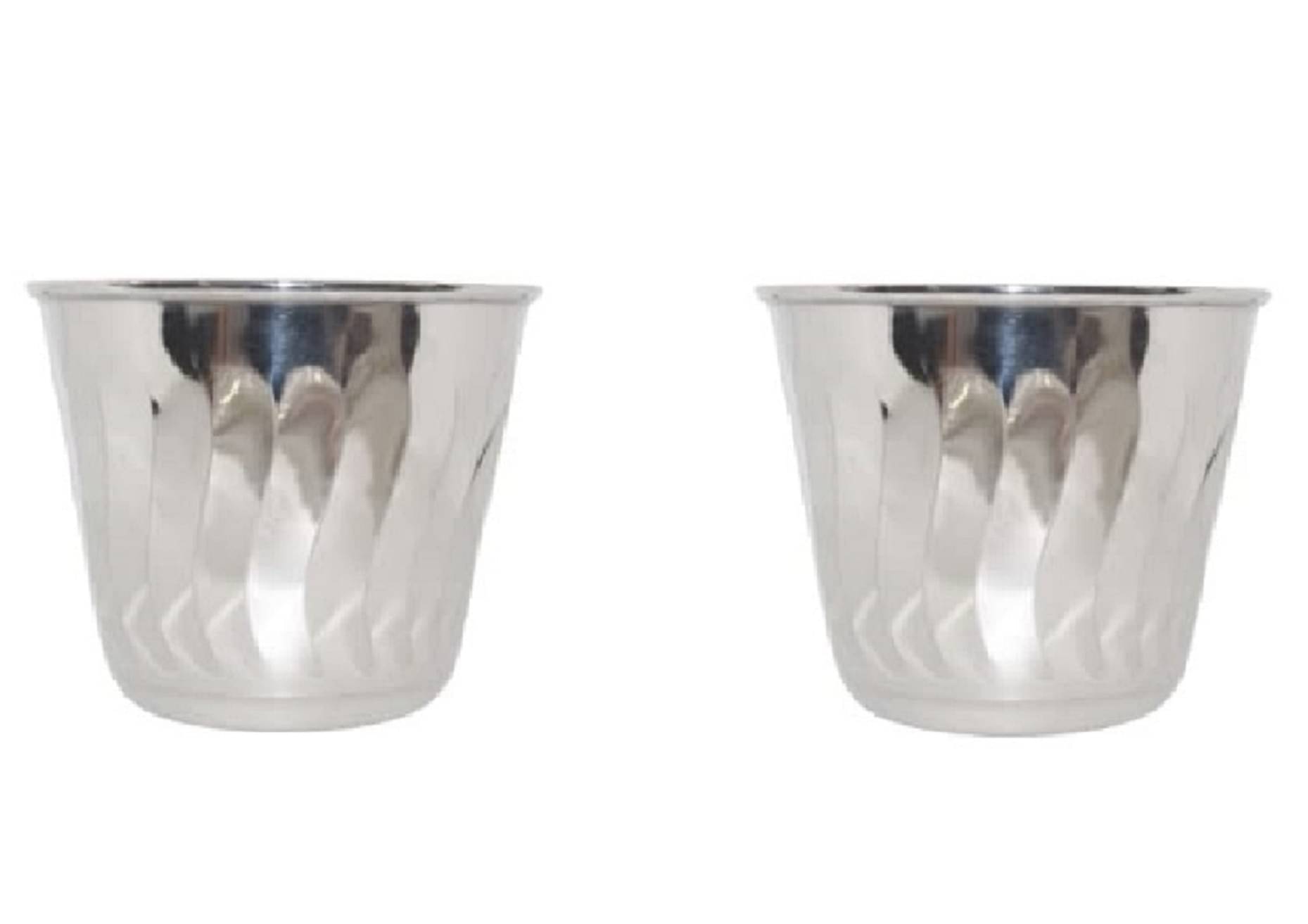     			Dynore Stainless Steel Table Vase 10 cms - Pack of 2
